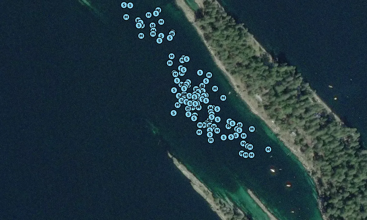 Satelite image of Ruxton Island - Herring Bay