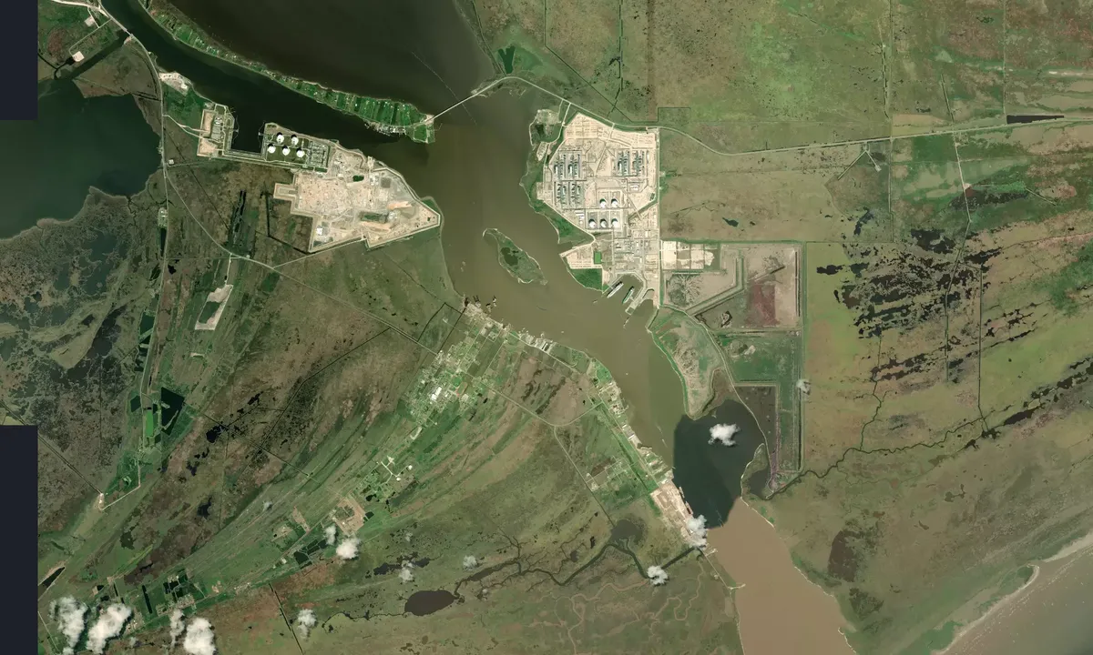 Flyfoto av Sabine Pass Port Authority