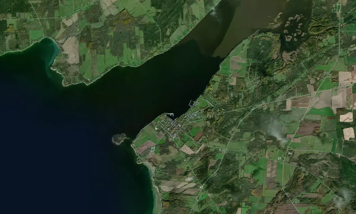 Flyfoto av Sackets Harbor