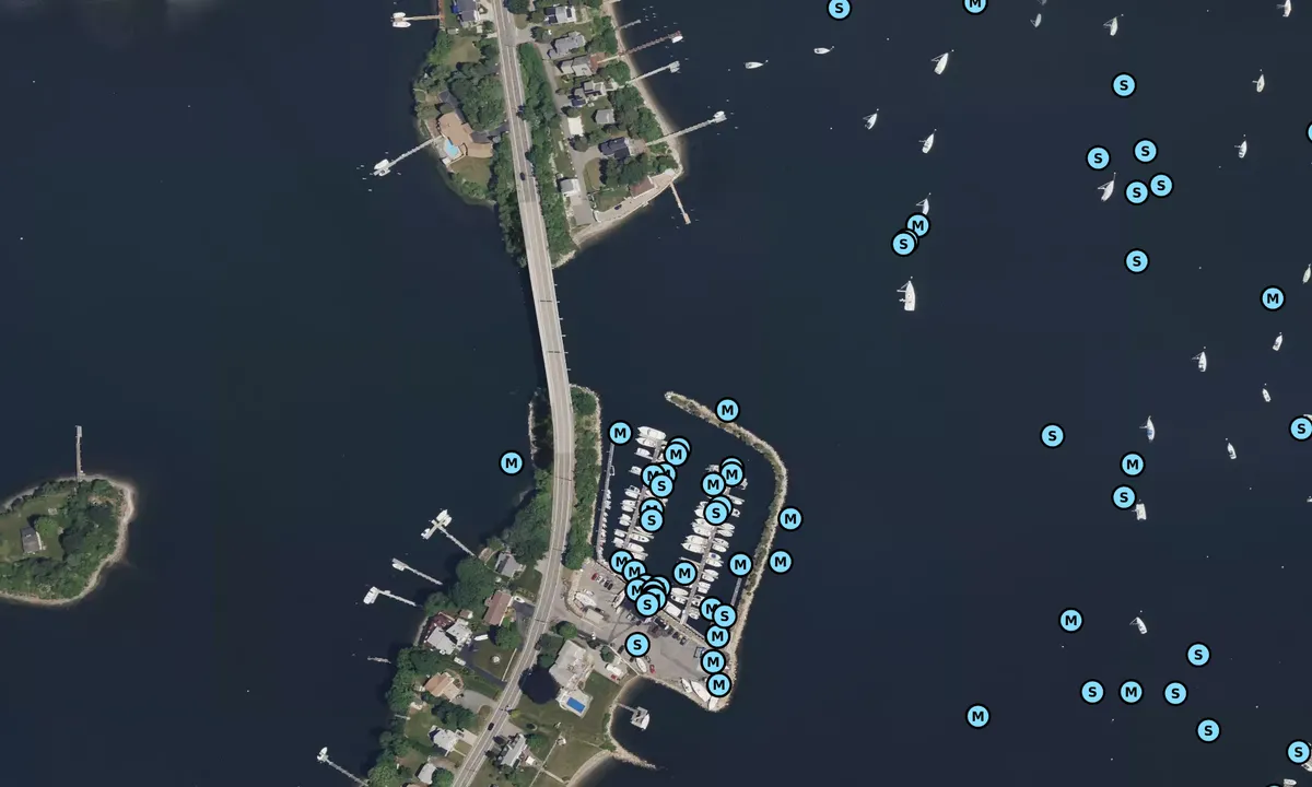 Satelite image of Safe Harbor Island Park