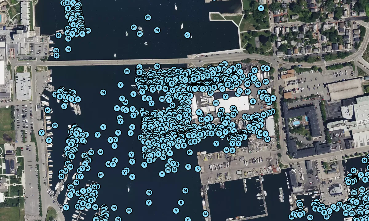 Satelite image of Safe Harbor Newport Shipyard