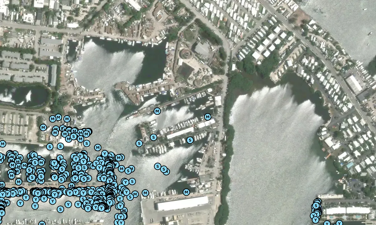 Satelite image of Safe Harbour Marina - Stock Island