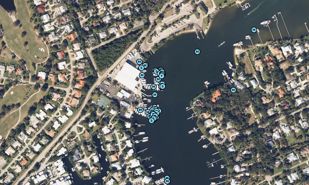 Satelite image of Sailfish Marina of Stuart