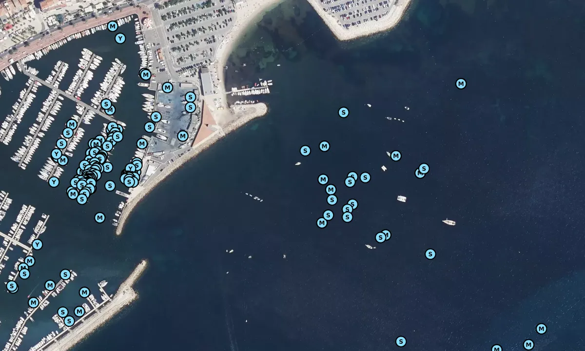 Satelite image of sailing school