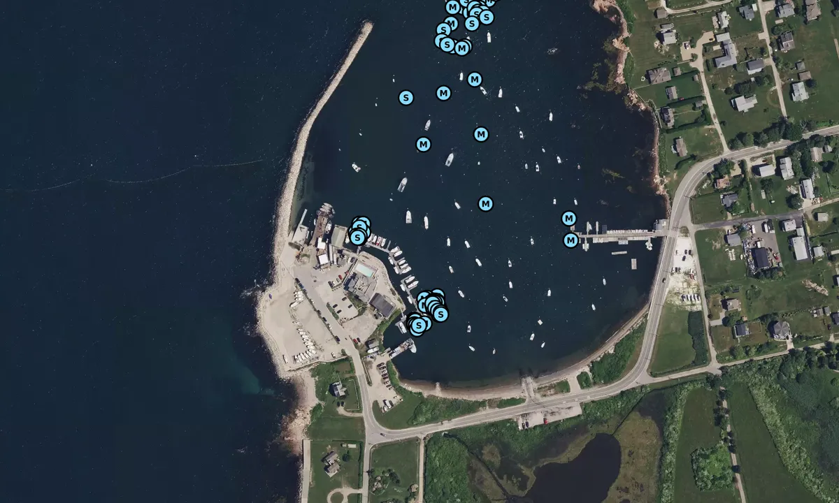 Satelite image of Sakonnet Point Marina - Little Compton