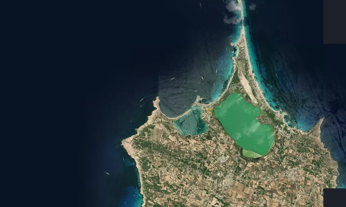 Flyfoto av Salines Formentera