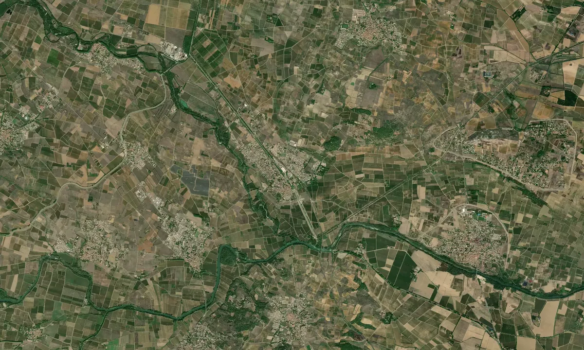 Flyfoto av Salleles d'Aude
