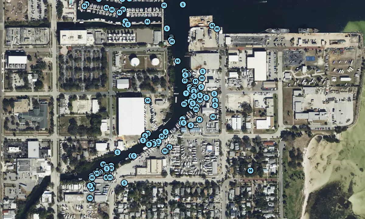 Satelite image of Salt Creek Marina - St. Petersburg