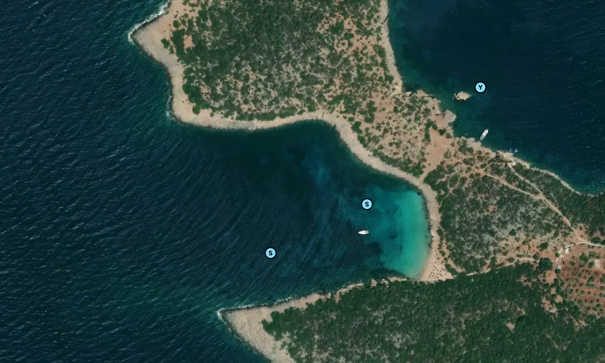 Satelite image of Samiopoula Beach