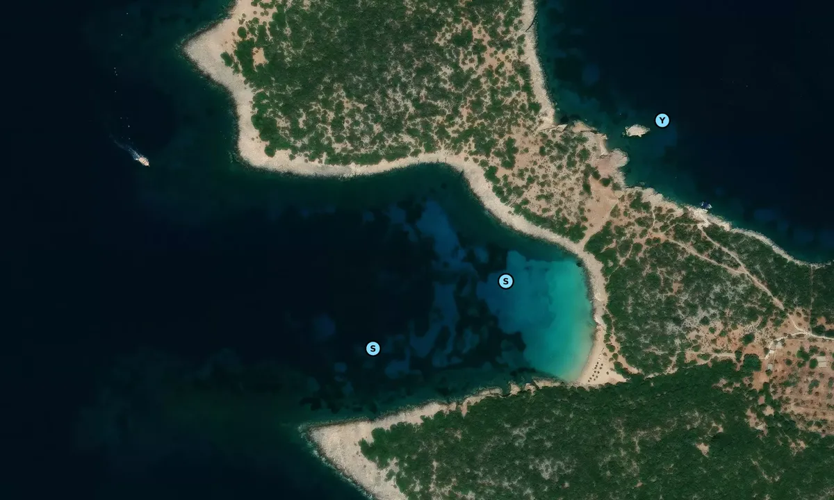 Satelite image of Samiopoula Beach