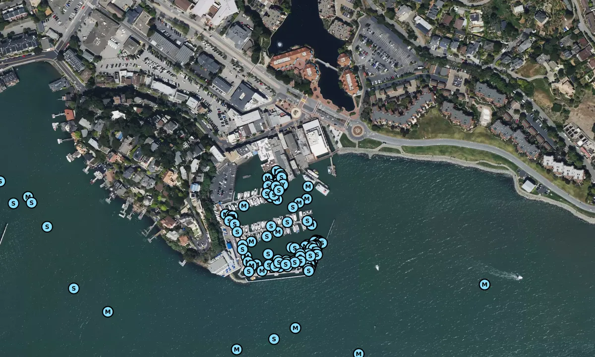 Satelite image of Sam's Anchor Cafe