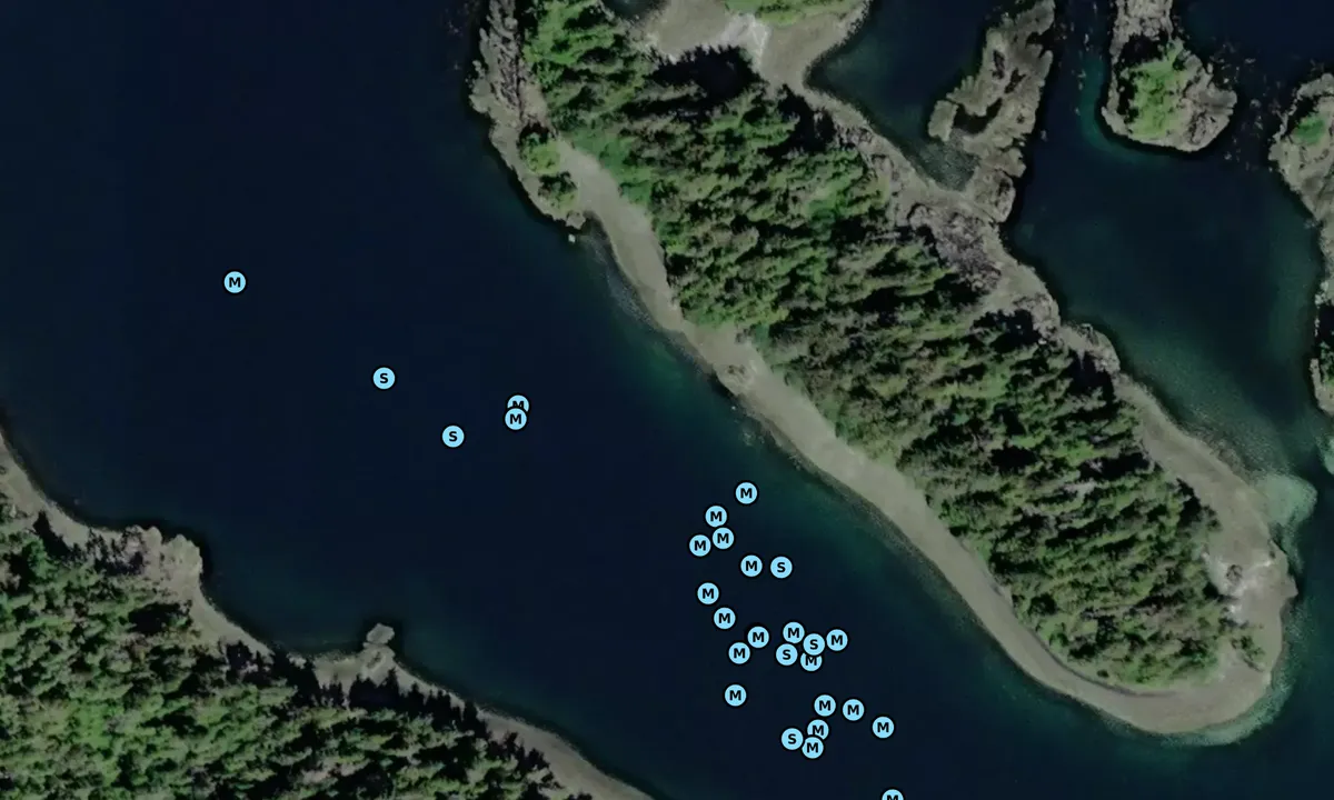 Satelite image of Samsing Cove