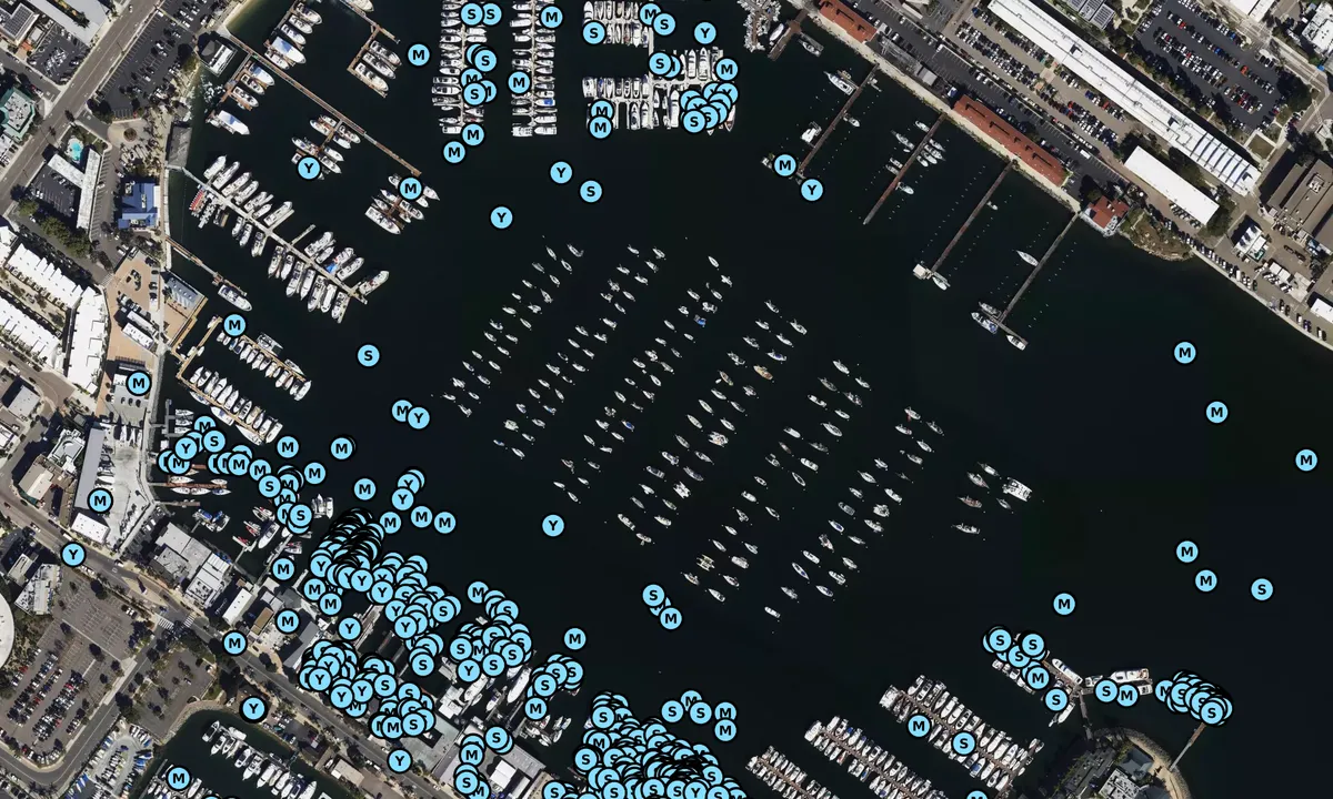 Satelite image of San Diego Mooring Company (moorings)