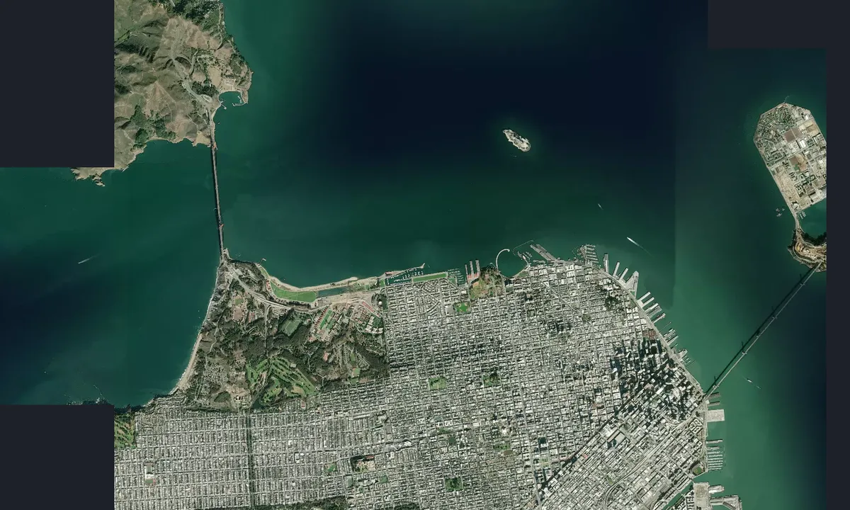 Flyfoto av San Francisco Marina