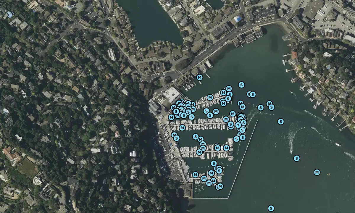 Satelite image of San Francisco Yacht Club