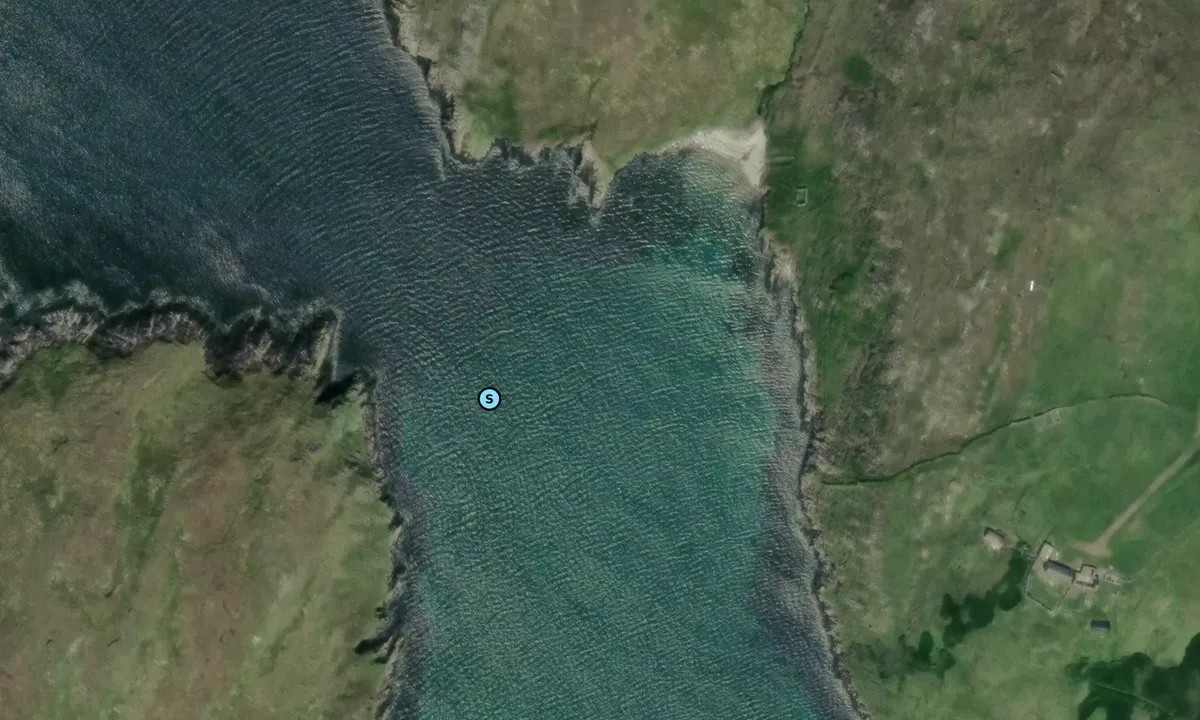 Satelite image of Sand Voe