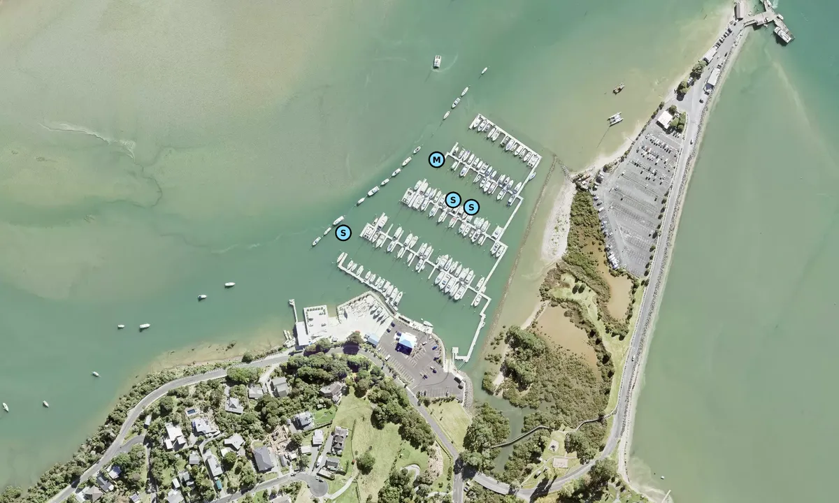 Satelite image of Sandspit Yacht Club Marina