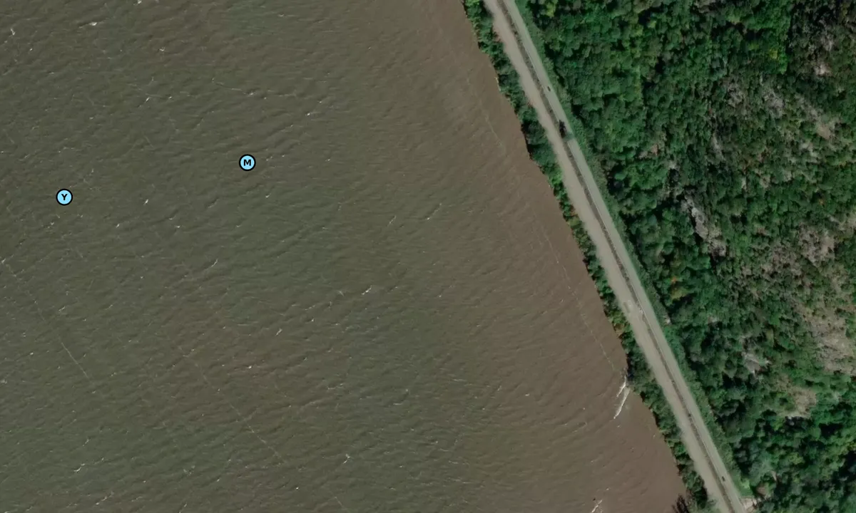 Satelite image of Sandy Beach, North of Little Stony Point