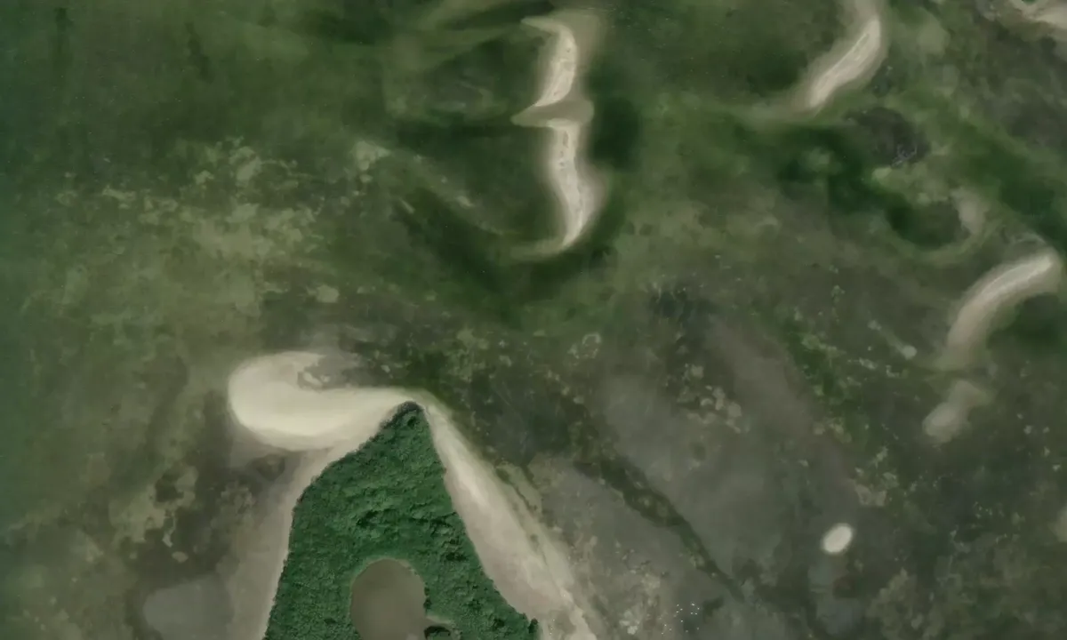 Satelite image of Sandy Hook Sand Bar