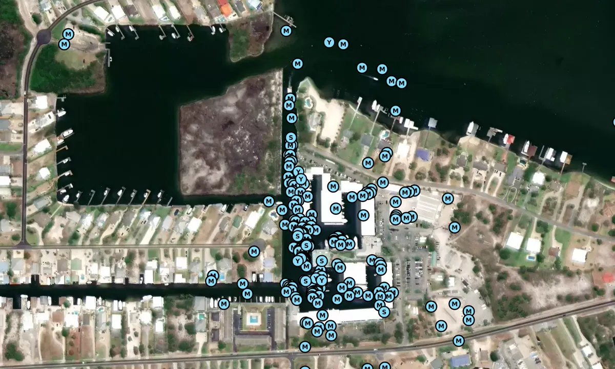 Satelite image of Saunders Yachtworks-Orange Beach