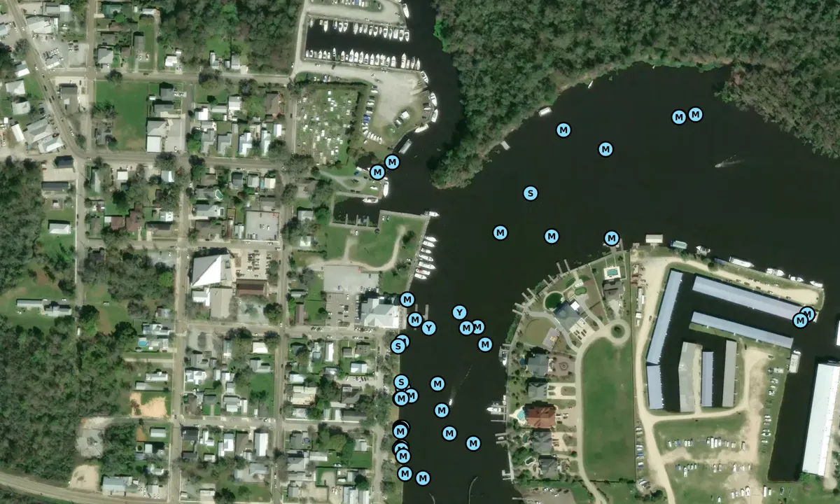 Satelite image of Sawmill Docks
