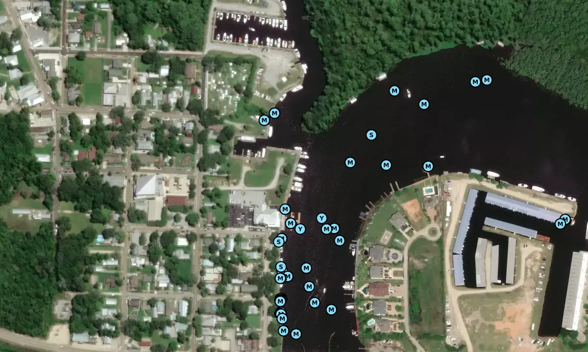 Satelite image of Sawmill Docks