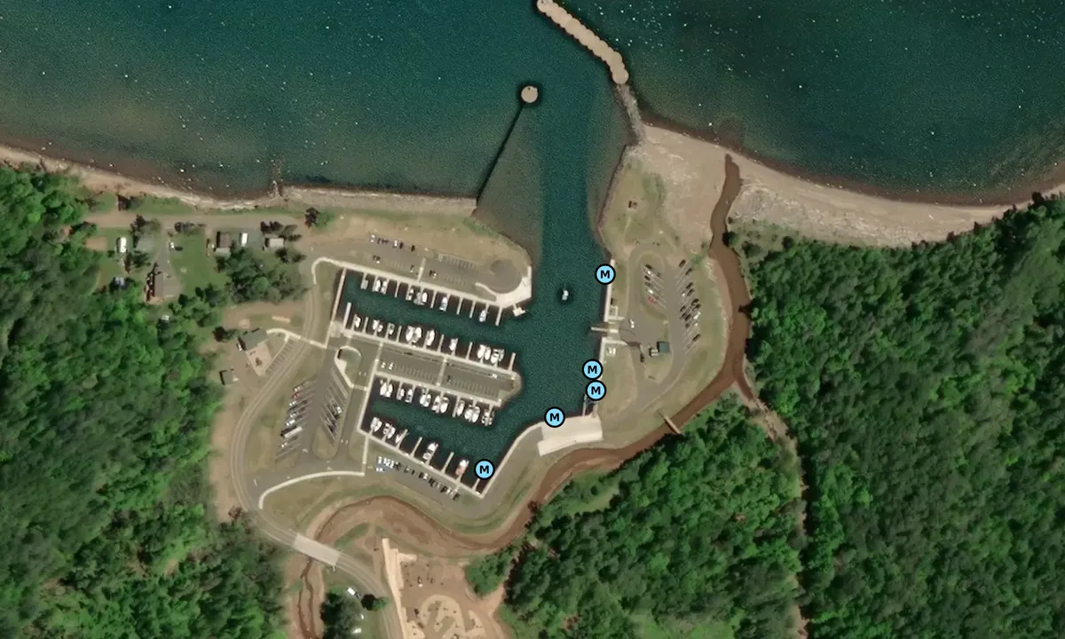 Satelite image of Saxon Harbor Marina