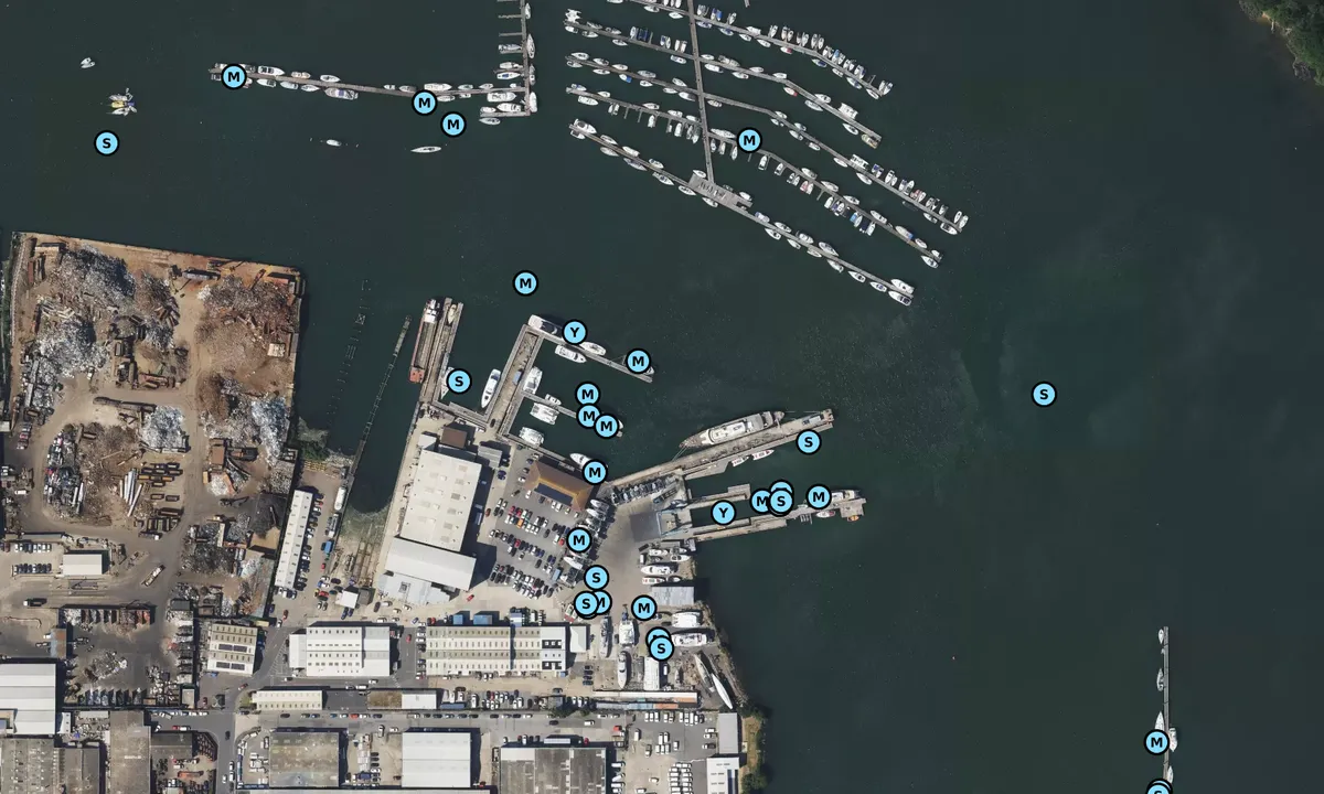 Satelite image of Saxon Wharf Marina