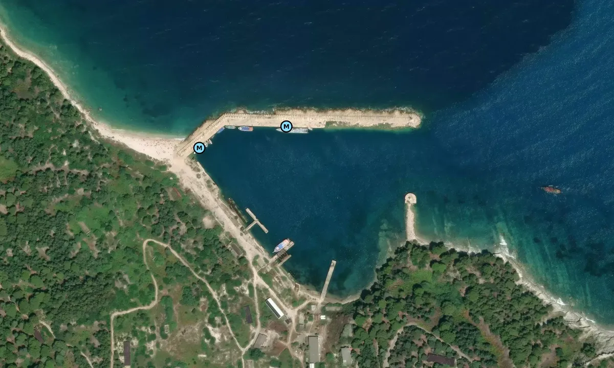 Satelite image of Sazan Island