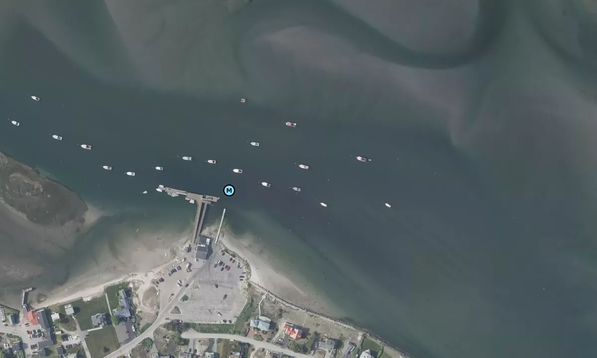 Satelite image of Scarborough (Town dock and moorings)