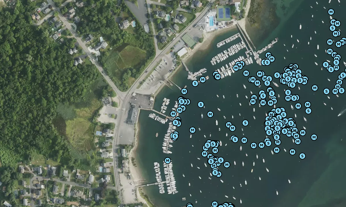 Satelite image of Scituate Harbor Marina - Plymouth