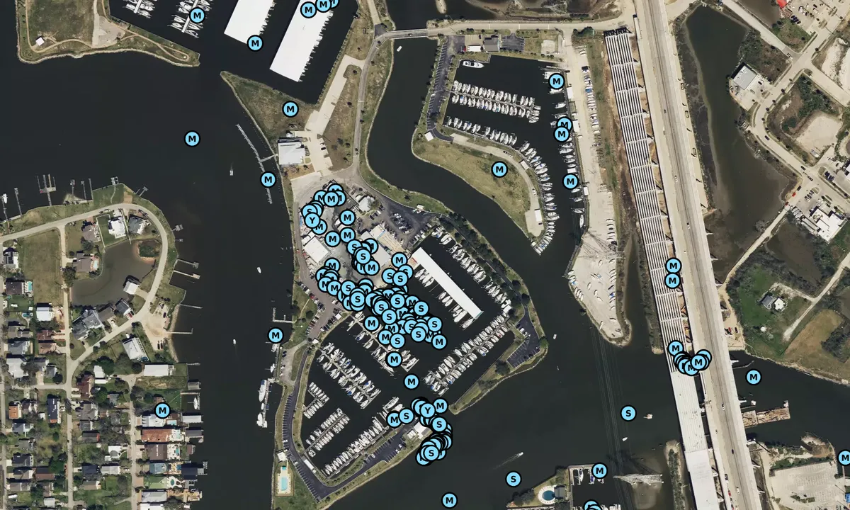 Satelite image of Seabrook Shipyard and Marina