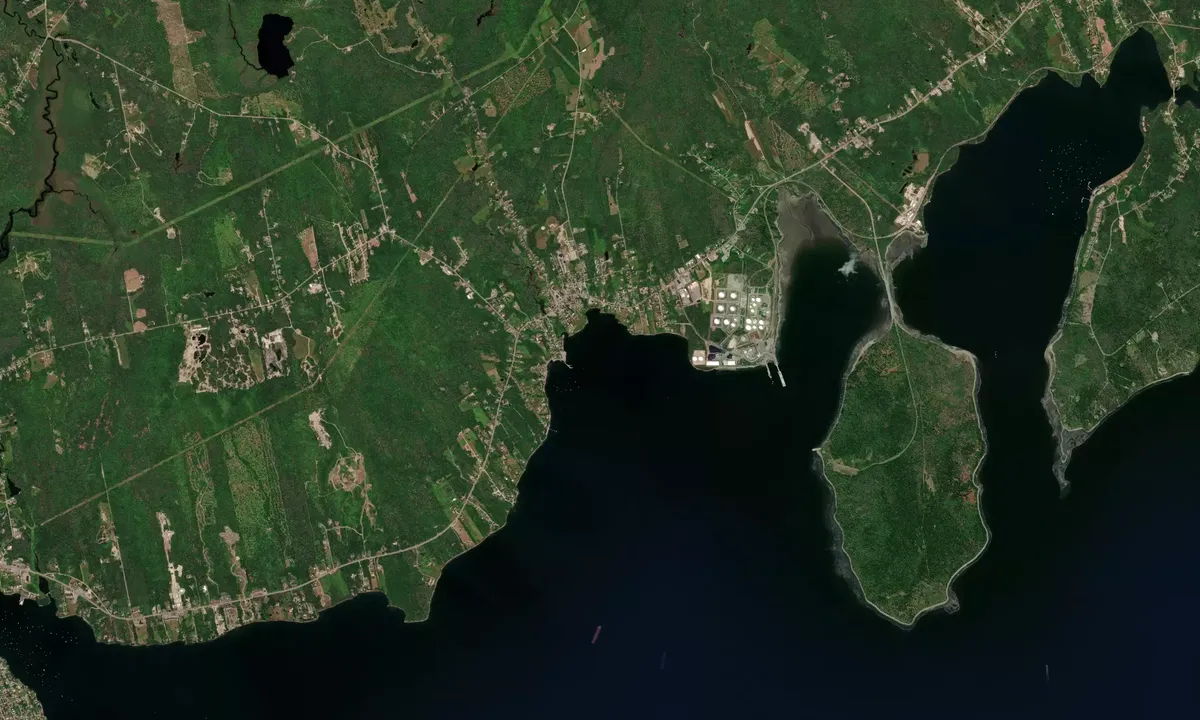 Flyfoto av Searsport Harbor