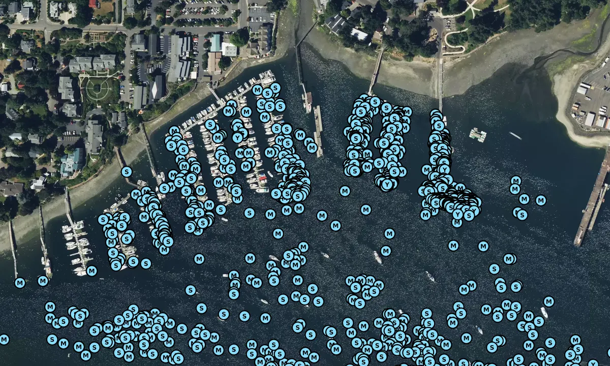 Satelite image of Seattle Yacht Club Outstation - Eagle Harbor