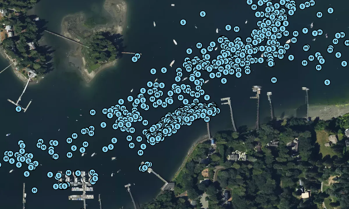 Satelite image of Seattle Yacht Club Outstation - Port Madison