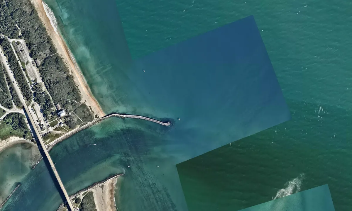 Flyfoto av Sebastian Inlet Fishing Spot
