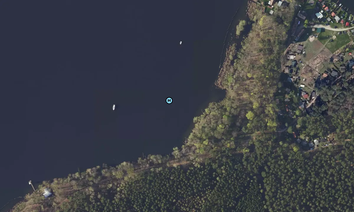 Satelite image of Seddinsee (Km 1, Süd-Ost-Ufer)