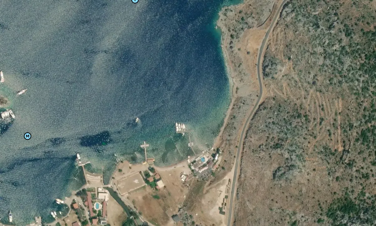 Satelite image of Selimiye Bay SE