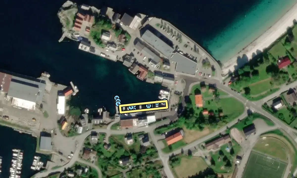 Satelite image of Seljevågen Gjestehamn