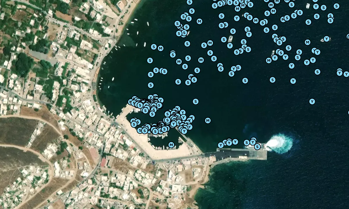 Satelite image of Serifos Harbour
