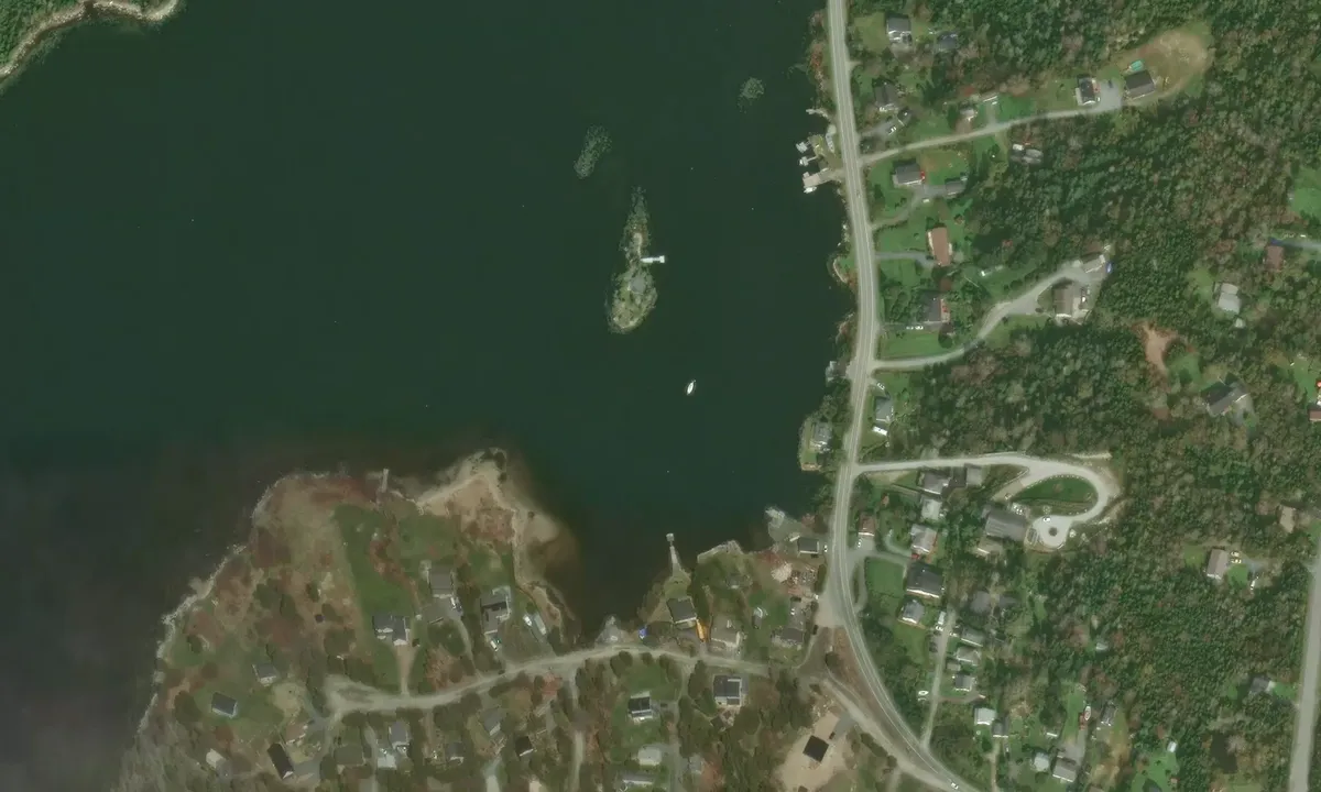 Satelite image of Shag Bay Upper Reaches
