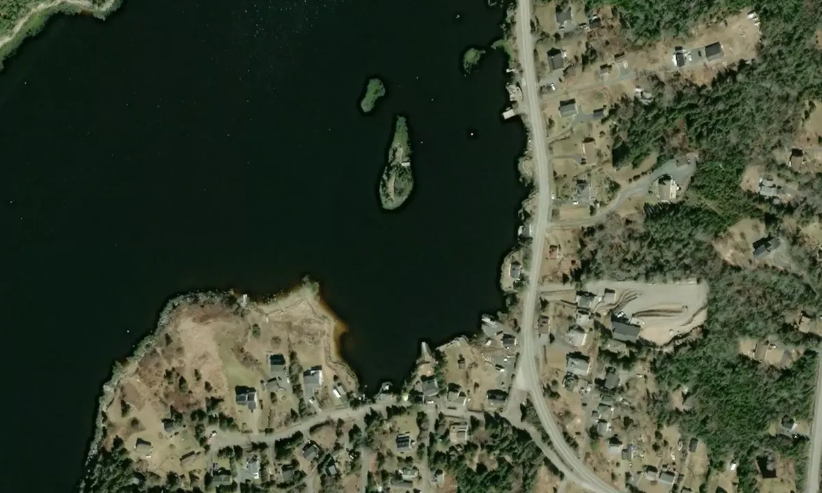 Satelite image of Shag Bay Upper Reaches