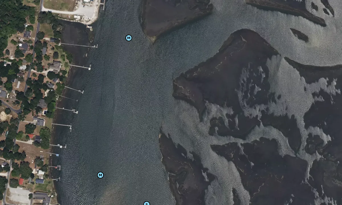 Satelite image of Shallotte River