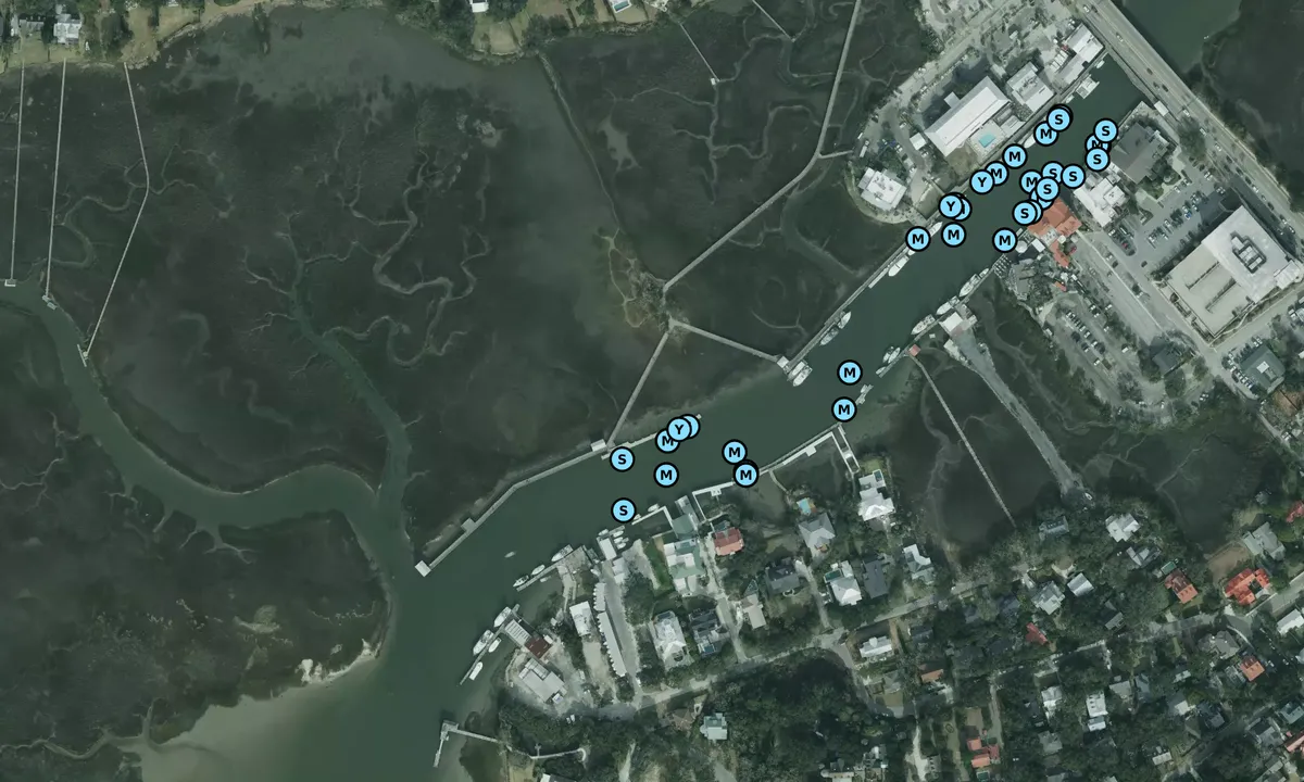 Satelite image of Shem Creek