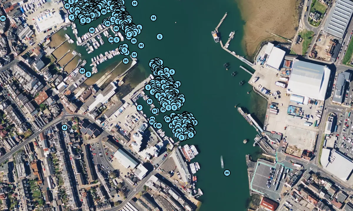 Satelite image of Shepards Wharf Marina