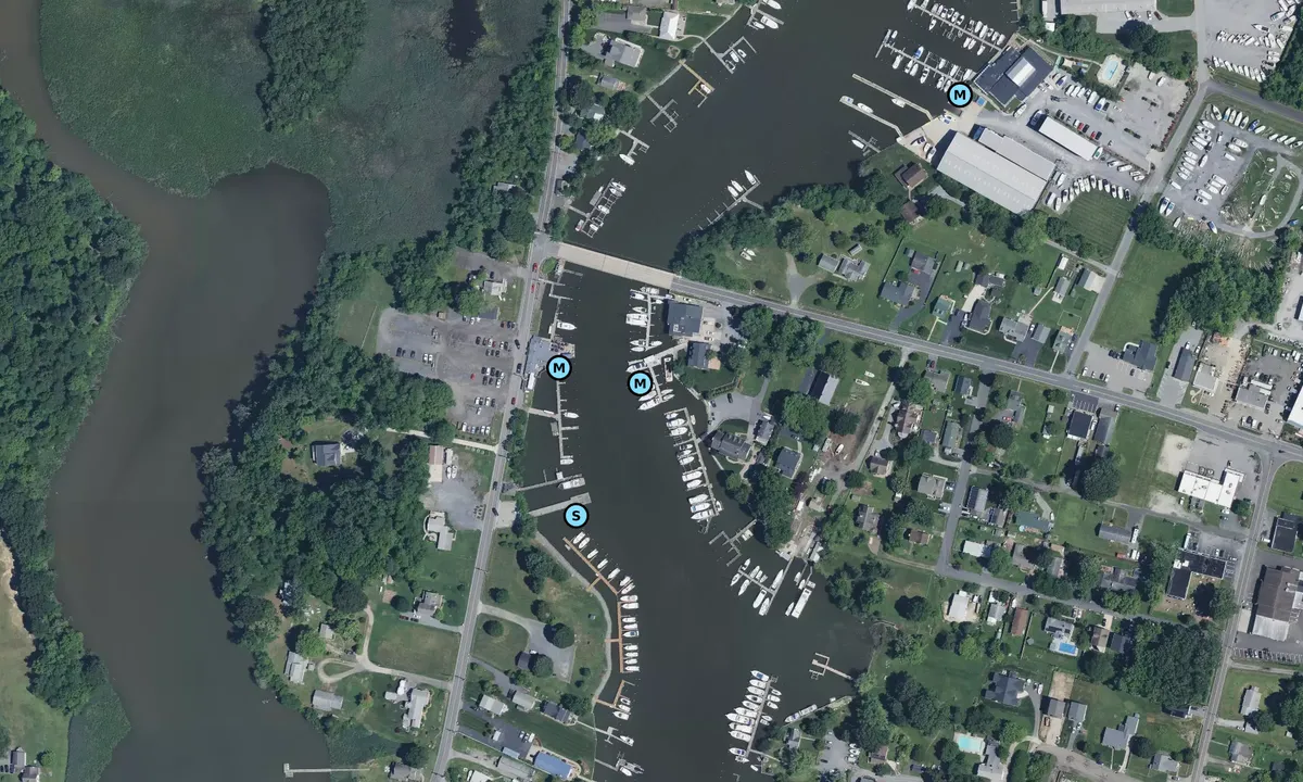 Satelite image of Sherman's Marina