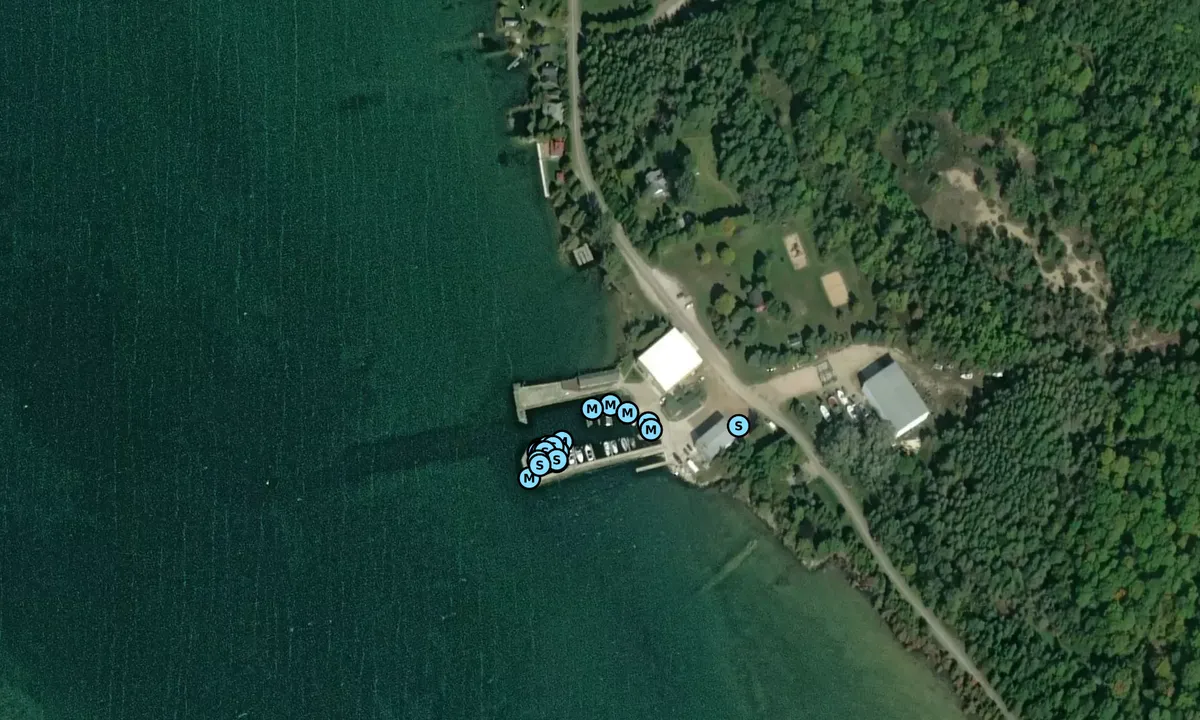 Satelite image of Shipyard Island Marina