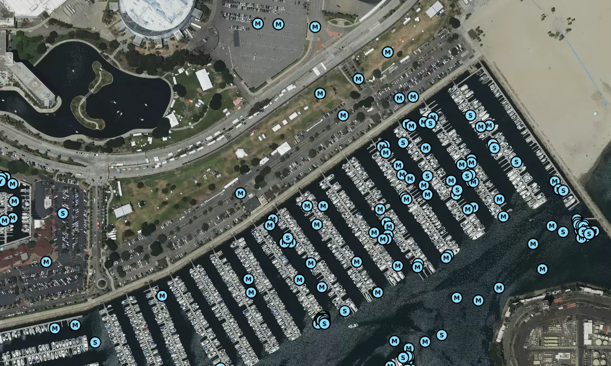 Satelite image of Shoreline Yacht Club of Long Beach