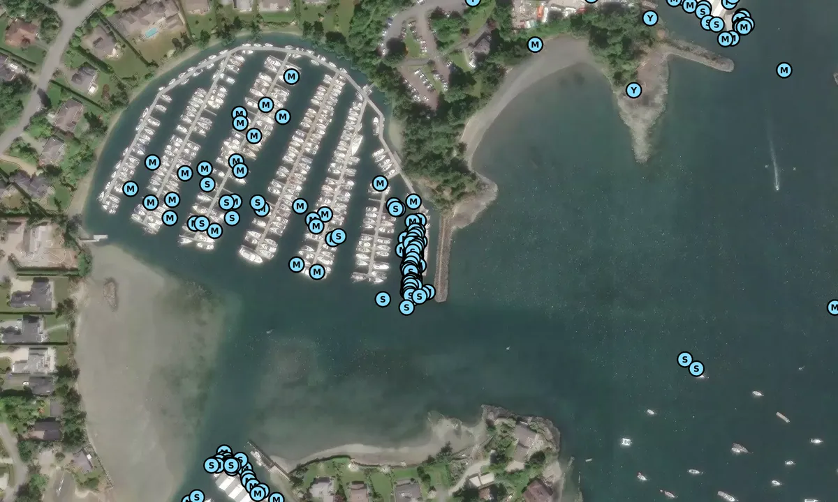 Satelite image of Sidney and North Saanich Yacht Club