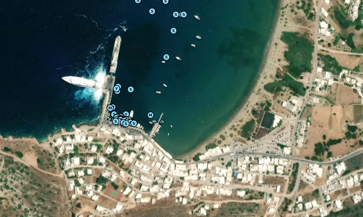 Satelite image of Sifnos Aegean Sea